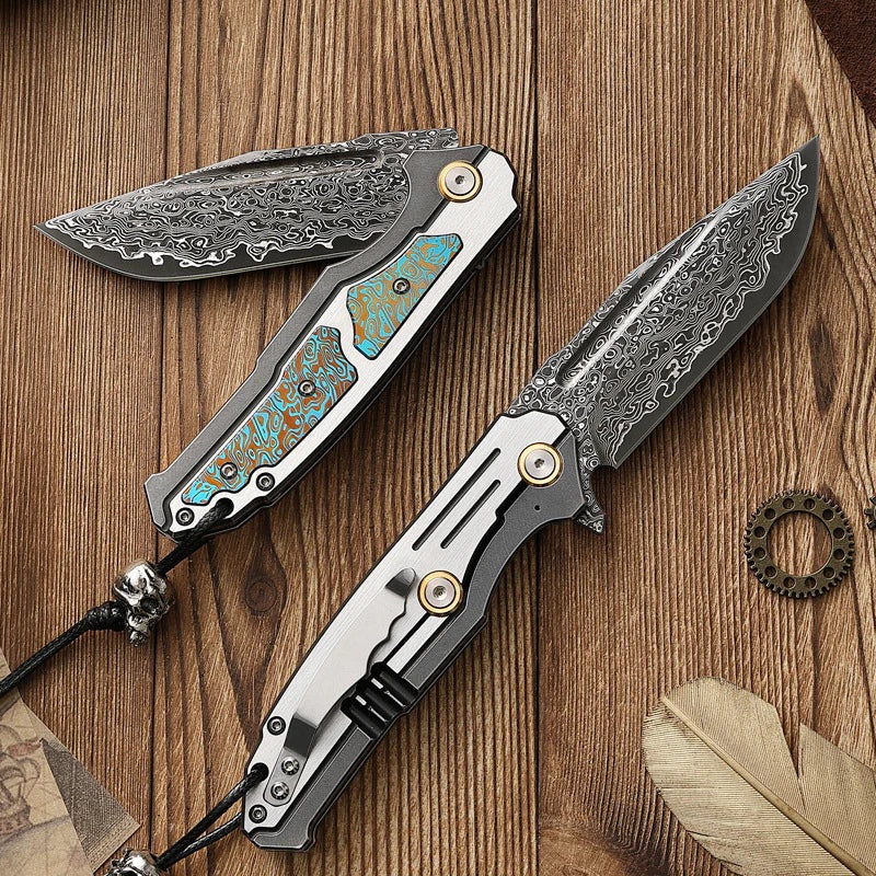 Wraithveil Damascus Folder