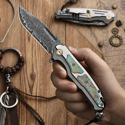 Wraithveil Damascus Folder