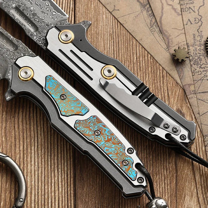 Wraithveil Damascus Folder