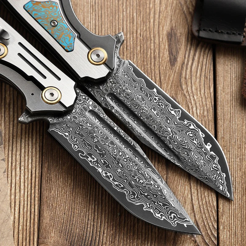 Wraithveil Damascus Folder