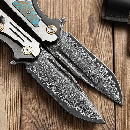 Wraithveil Damascus Folder